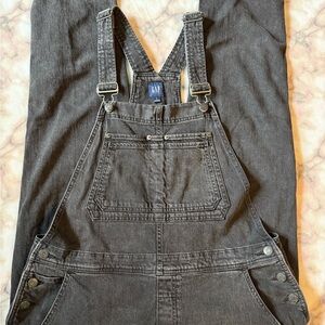 GAP women’s Charcoal black Denim Overalls